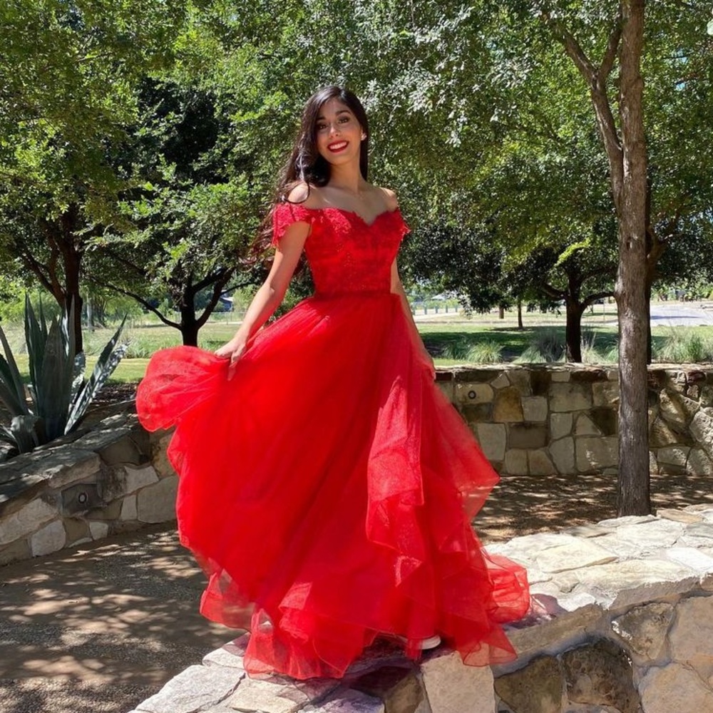 Red prom gown!